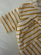 SECONDS* KIDS SHORTIE PYJAMA SET | CARAMEL BRETON