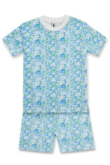 KIDS SHORTIE PYJAMA SET | BLUE FLORAL