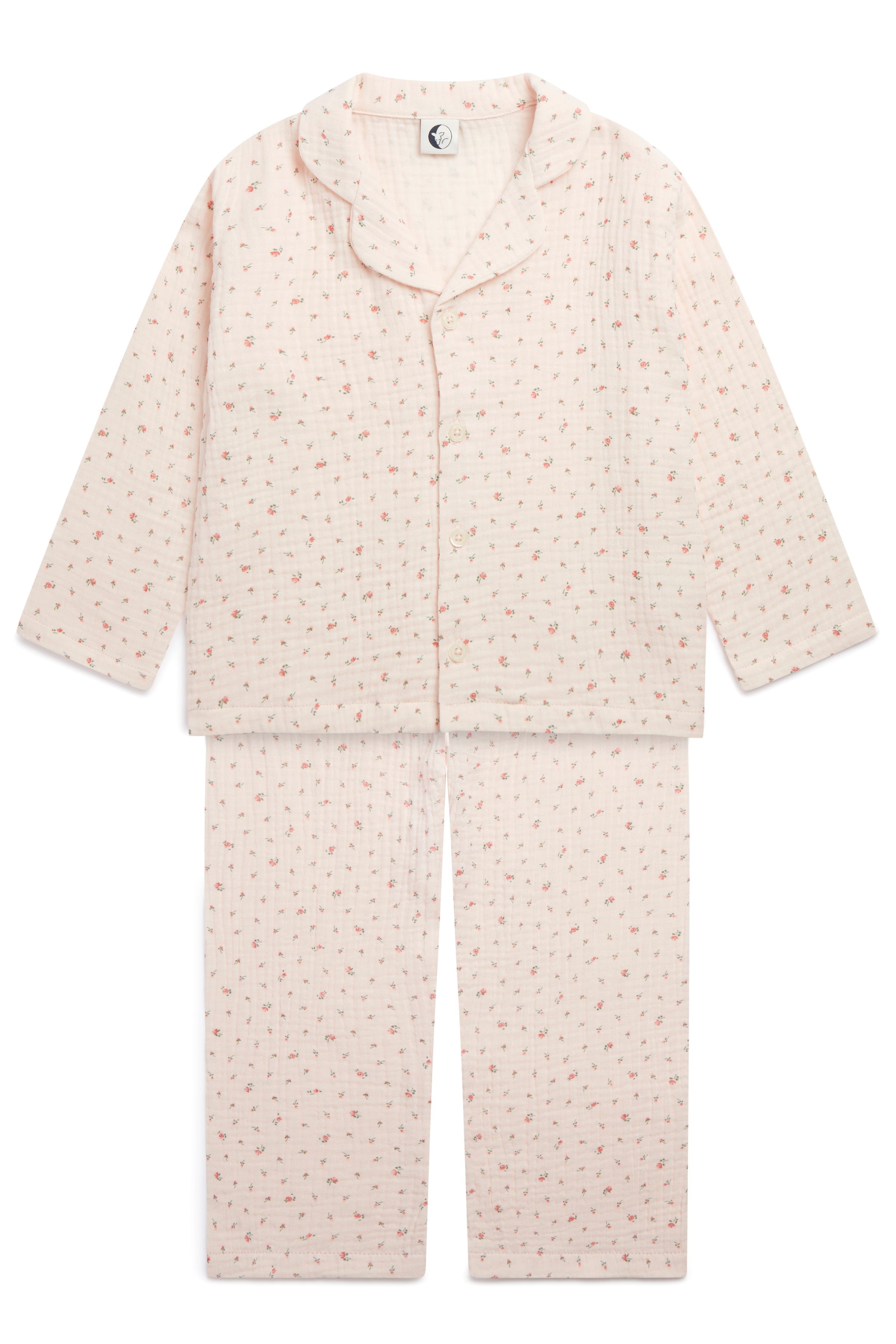 KIDS TRADITIONAL PYJAMA SET BLUSH MUSLIN Sleepy Doe