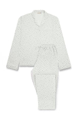 WOMENS TRADITIONAL PYJAMA SET | LILAC FLORAL MUSLIN