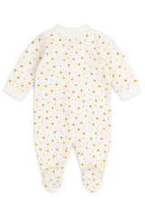 BABY SLEEPSUIT | CARAMEL STAR & DOT