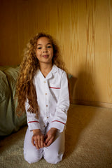 UP TO 5 YEARS KIDS PYJAMA SET | WHITE COTTON RIC-RAC