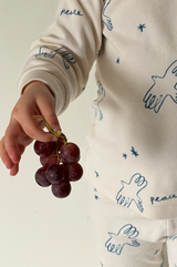 FLASH SALE ITEM! KIDS CLASSIC PYJAMA SET | PEACE OATMEAL