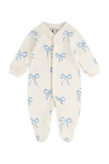 BABY SLEEPSUIT | BLUE BOWS