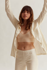 WOMENS CLASSIC PYJAMA SET | BUTTERMILK