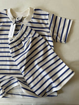 SECONDS* KIDS SHORTIE PYJAMA SET | NAVY BRETON