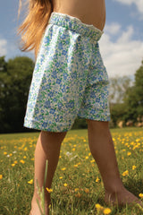 KIDS SHORTIE PYJAMA SET | BLUE FLORAL