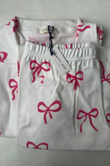 WOMENS CLASSIC PYJAMA SET | HOT PINK BOWS