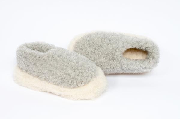 WOMENS WOOL SLIPPERS | ARCTIC GREY