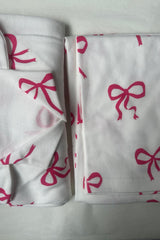 WOMENS CLASSIC PYJAMA SET | HOT PINK BOWS