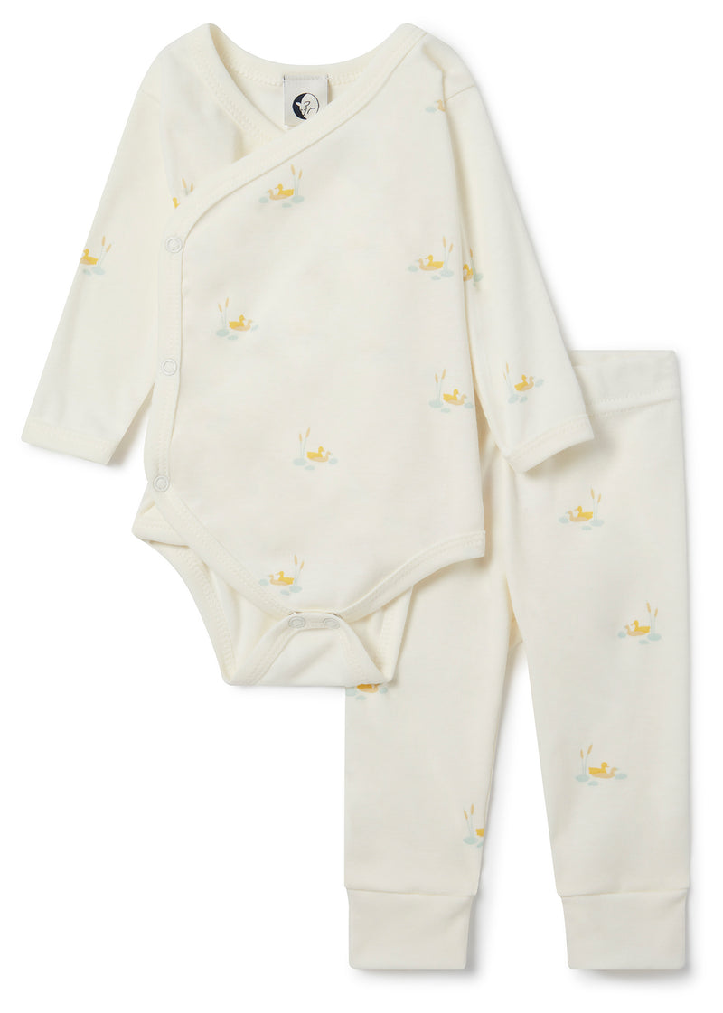 BABY WRAP & TROUSER SET | DUCKLING
