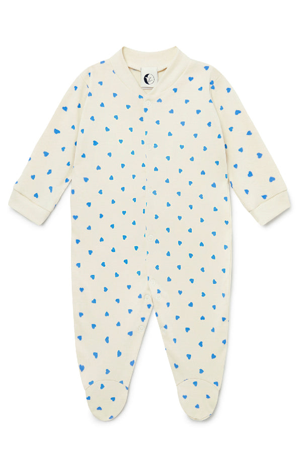 1 X 6-12 ONLY BABY SLEEPSUIT | BLUE HEARTS