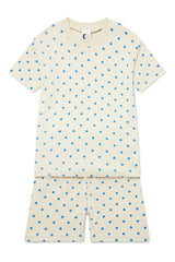 KIDS SHORTIE SET | BLUE HEARTS