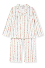 SECONDS* GIRLS WIDE TROUSER PYJAMA SET | FLORAL STRIPE