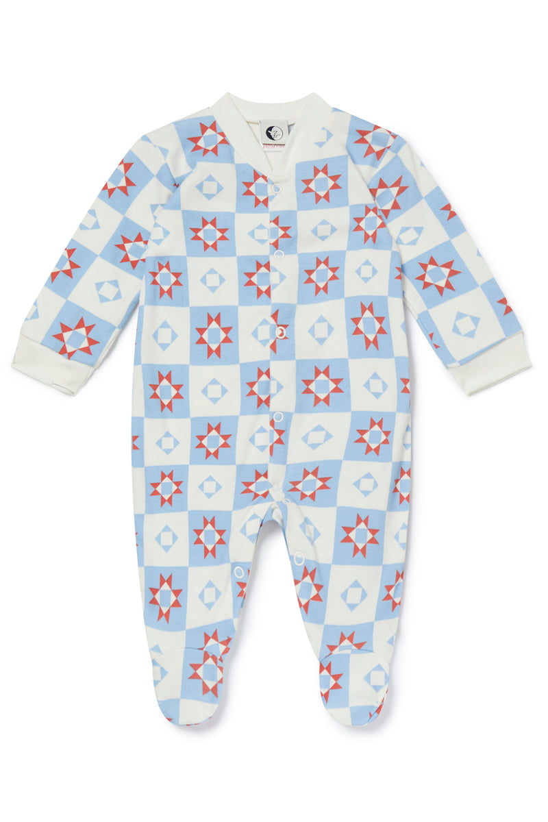 BABY SLEEPSUIT | PATCHWORK STAR