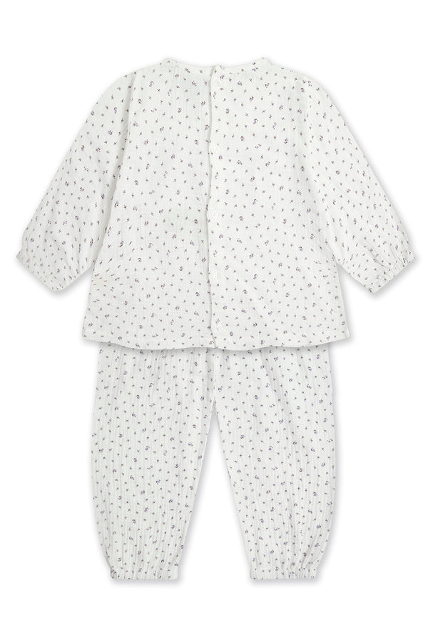 KIDS BALLOON PYJAMA SET | LILAC FLORAL MUSLIN