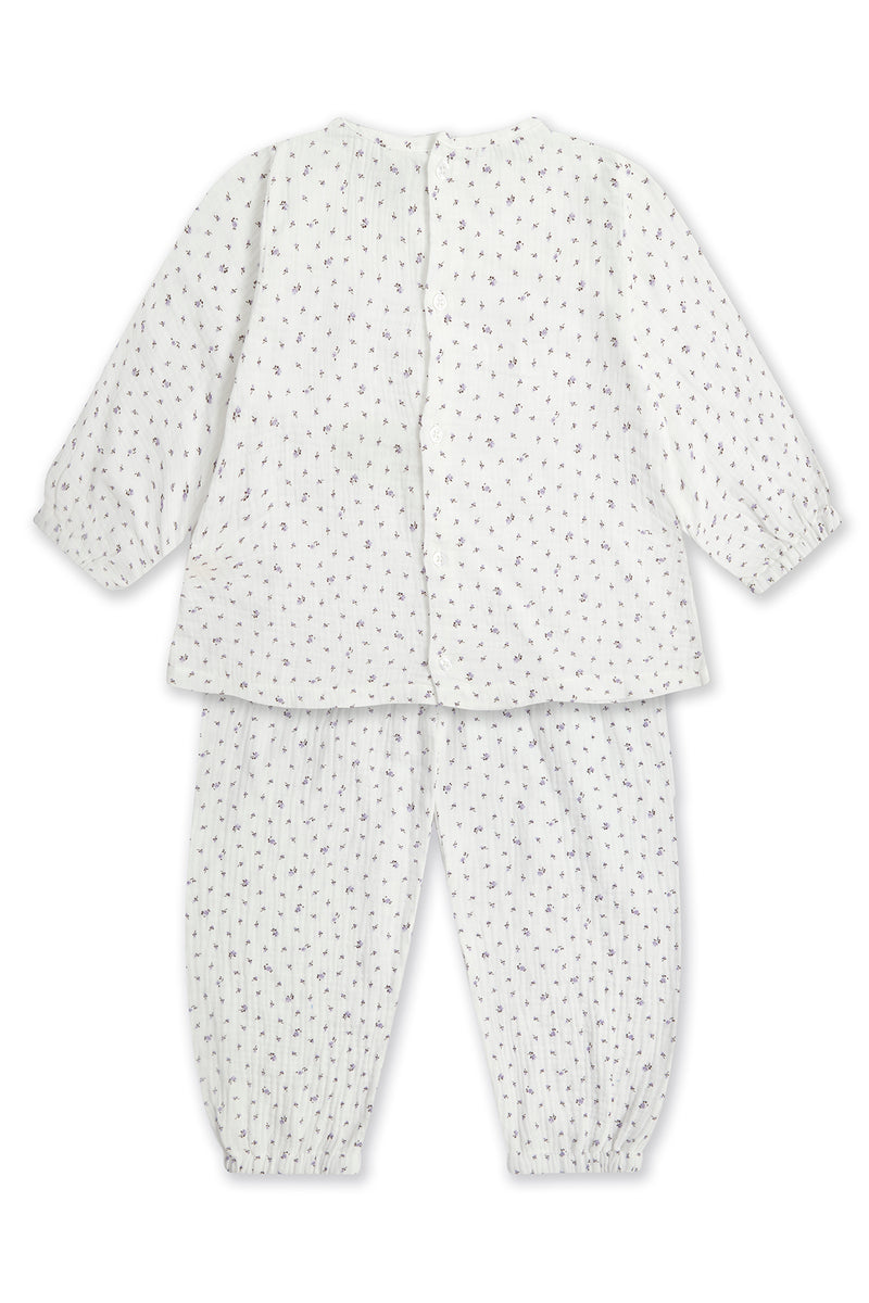 KIDS BALLOON PYJAMA SET | LILAC FLORAL MUSLIN