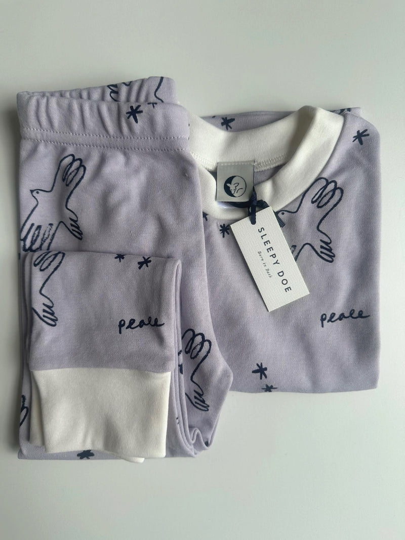 KIDS CLASSIC PYJAMA SET | PEACE LILAC