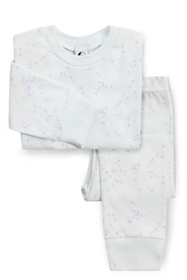 KIDS CLASSIC PYJAMA SET | LILAC MOON & STARS