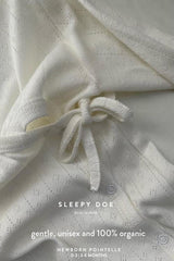 BABY WRAP SLEEPSUIT | CREAM POINTELLE