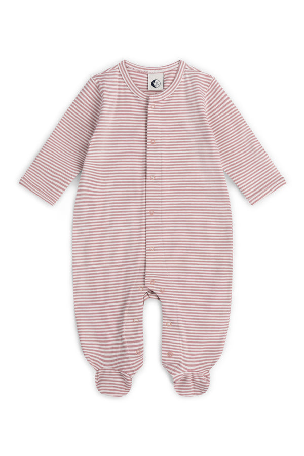 BABY SLEEPSUIT | ROSE STRIPE