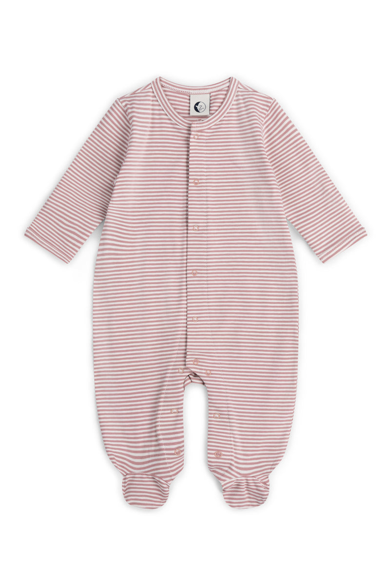 BABY SLEEPSUIT | ROSE STRIPE