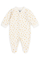 BABY SLEEPSUIT | CARAMEL STAR & DOT