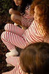 KIDS CLASSIC PYJAMA SET | RED & OATMEAL BRETON