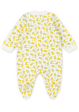 BABY SLEEPSUIT | TEA FLORAL YELLOW