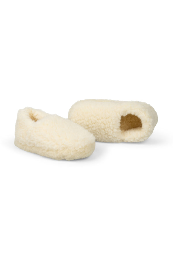 WOMENS WOOL SLIPPERS | NATURAL