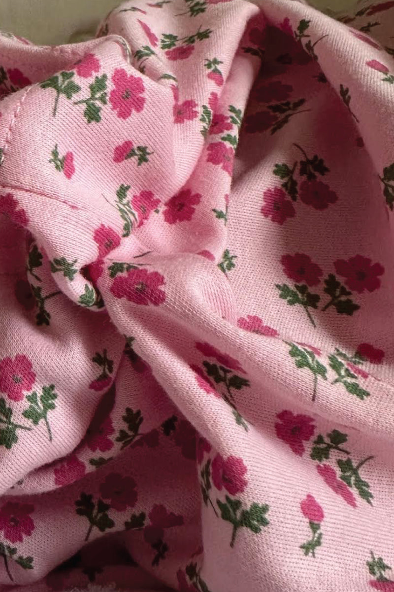 LIMITED EDITION BABY SLEEPSUIT | PINK TEA FLORAL