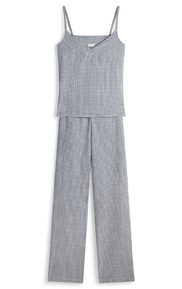 NEW* WOMENS CAMI & WIDE TRS SET | GINGHAM