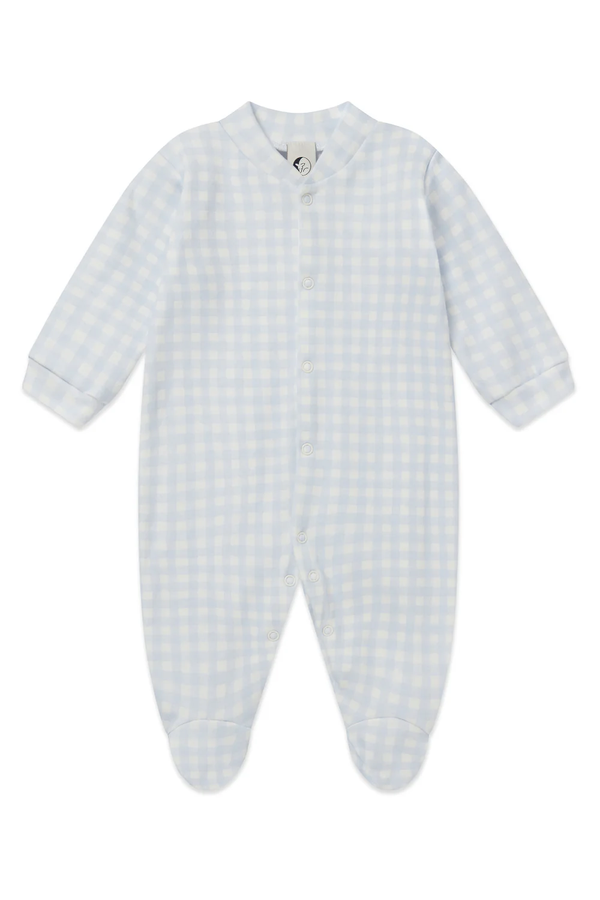 SECONDS | BABY SLEEPSUIT | GINGHAM MIST